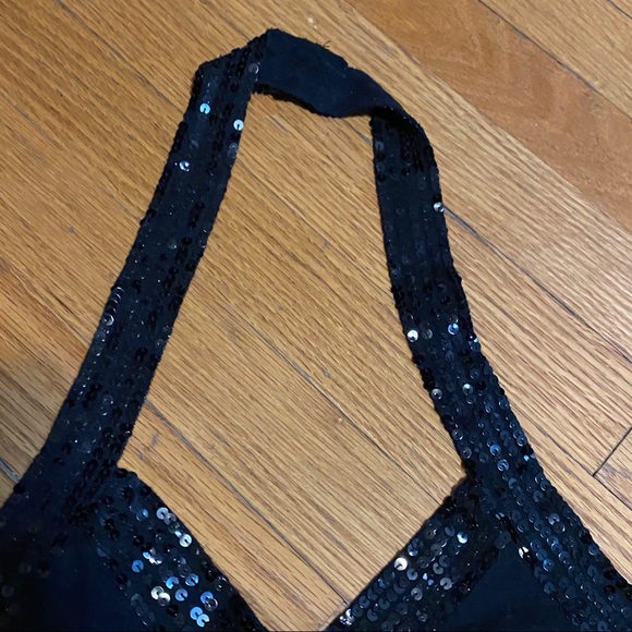 👻Black Sequin Halter Top - Picture 7 of 9